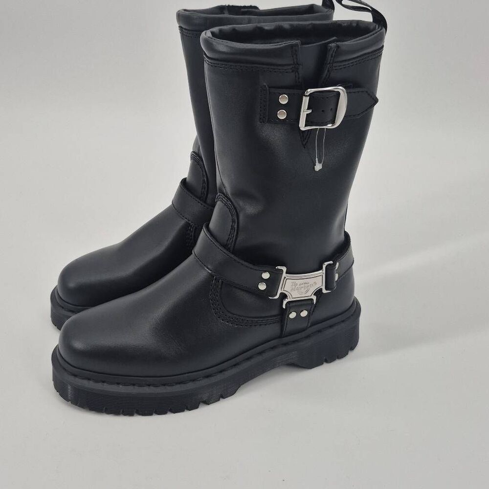Dr Martens Anistone Hi Tall Pull On Biker Boots Women's Size 9